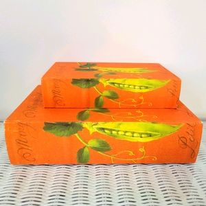 Set of 2 Book Style Boxes with Magnet Latch